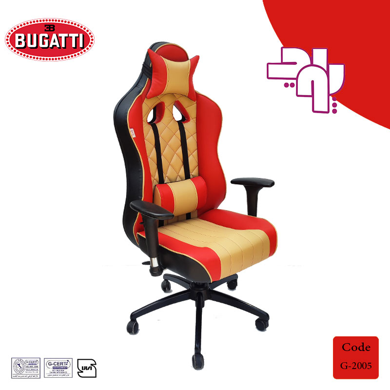 صندلی گیمینگ بوگاتی قرمز راست